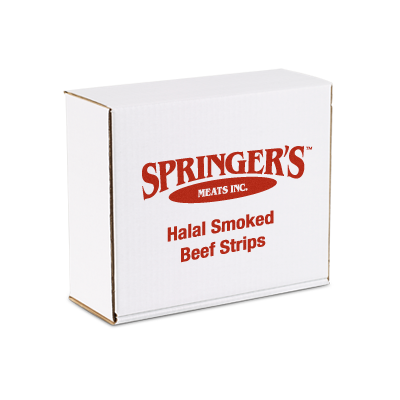 Halal Smoked Beef Strips packaging image