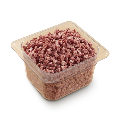 Diced Halal Smoked Beef Strips packaging image
