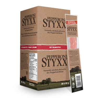 Hot Italian Style Pepperoni Styxx packaging image